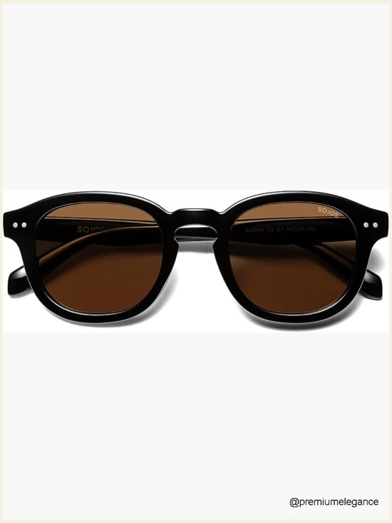 Retro Vintage Square Polarized Sunglasses with UV400 Protection